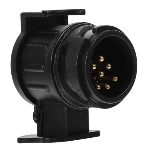 ABOOFAN 13 Anhänger -Sockel -Kombination Reiseadapter Anhängerkupplung Abschleppen Konverter 7-poliger Anhängerstecker elektrischer Stecker des Anhängers Kupfer Black von ABOOFAN