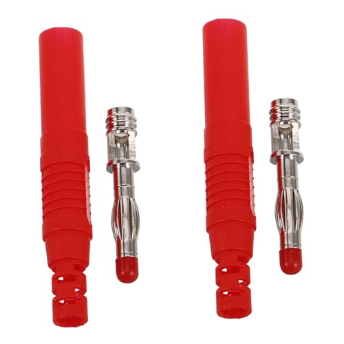ABOOFAN 2 Stück Bananenstecker Steckdosentester Bananenclips Weibliche Bananensteckverbinder Bananenbuchsen Lautsprecher Mit Bananenklemmen Spannungsmesser Plastik Rot von ABOOFAN