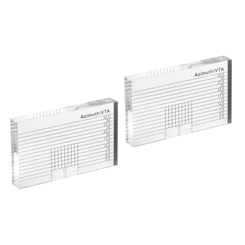 ABOOFAN 2 Stück -messung Ausrichtung Aufzeichnen -werkzeug Plattenspieler-stift Plattform Für Plattformplattform Praktischer Plattentonarm Schallplattennadel Transparent Acryl von ABOOFAN