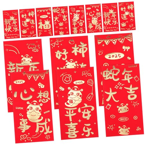 ABOOFAN 36 Stück Sternzeichen-roter Umschlag Mondjahr Party Mond- rotes paket des neuen jahres Neujahr papierrote pakete Chinesische Umschläge für Geld Geldbeutel 2025 ABOOFAN 36 Stück Sternzeichen-roter Umschlag Mondjahr Party Mond- rotes paket des neuen jahres Neujahr papierrote pakete Chinesische Umschläge für Geld Geldbeutel 2025 von ABOOFAN