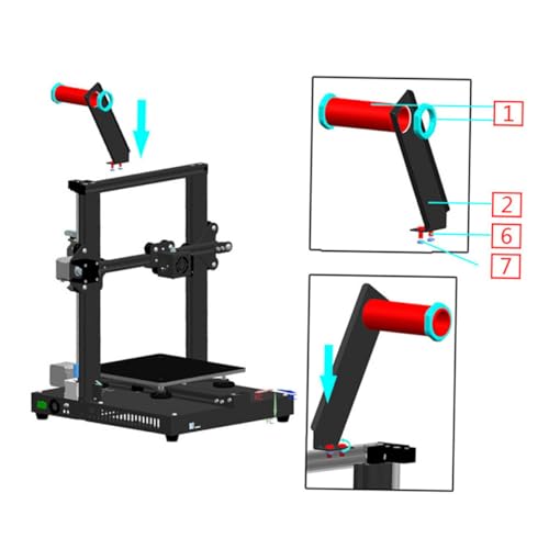ABOOFAN 3D Drucker Zubehör Material Rack Material Halter Material Ständer Schwarz von ABOOFAN