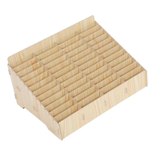 ABOOFAN 48 Mobiltelefon-Management-Rack Telefonhalter Handyhalter Klassenzimmer Handy veranstalter Telefonständer Telefon-Organizer-Station Handyschrank hölzern Beige von ABOOFAN