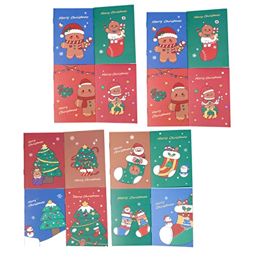 ABOOFAN 48 STK Weihnachts-notizblock Weihnachtsfeier Geschenke Weihnachtsfeier Tasche Weihnachts-Mini-notizbuch Cartoon-notizblöcke Weihnachten Weihnachtsbaum Weiche Nudeln Student Papier von ABOOFAN