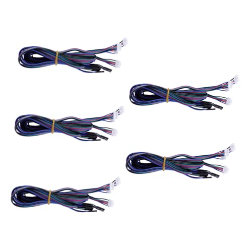 ABOOFAN 5 Stück Motoranschlusskabel Schrittmotoranschluss Treibermotor 3D Druckeranschluss Motordrahtstecker Verbindungsleitung Weiß von ABOOFAN