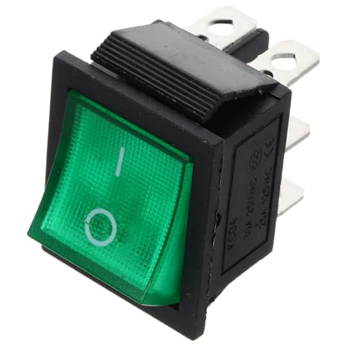 ABOOFAN 6 2 Wippschalter Marineschalter Wasserdicht Knopfstift Yacht Licht Boot Blau Für Etiketten Schlüssel Auto Toggle Rock Lampe Schalter Wippschalter Ein/Aus Grün Kunststoff von ABOOFAN