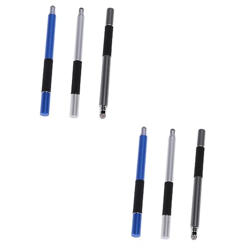 ABOOFAN 6 Stück 2 Telefon kapazitive Stifte Multifunktionsstift multifunktions Stift Stift Kapazitive Stifte für Computer Touchscreen-Stift Handy Kapazitiver Stift Saugnapf von ABOOFAN