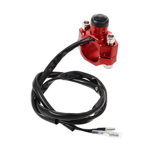 ABOOFAN Motorradsteuerung Schlüssel Knopf Gehäuse Handhaben Zündung Änderung Lenkerschalter Motorrad-motor-stopp-start-schalter Atv-starttaste Rot Aluminiumlegierung ABOOFAN Motorradsteuerung Schlüssel Knopf Gehäuse Handhaben Zündung Änderung Lenkerschalter Motorrad-motor-stopp-start-schalter Atv-starttaste Rot Aluminiumlegierung von ABOOFAN