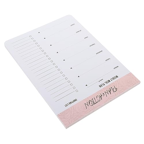 ABOOFAN Notizblock Notizbuch Für Die Arbeit Schule Tagesplaner Dickes Papier Glattes Schreiben Stabile Abreißbare Seiten von ABOOFAN