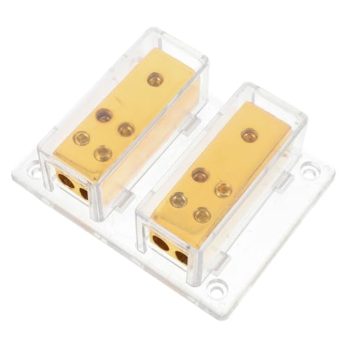 ABOOFAN Verstärker-Verteilerblock doppelt Leistung Subwoofer Messgerät Automobil Verteilung Eingang Verteilerblock Car Audio Stromverteilerblock für Car-Audio Zinklegierung von ABOOFAN
