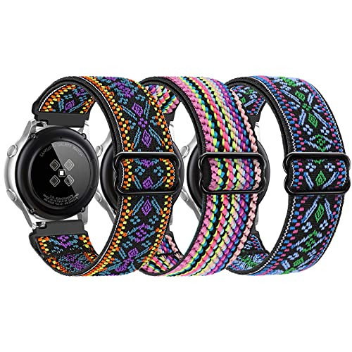 3 Stück 20mm Armband für Samsung Galaxy Watch 7/6/5/4/FE 40mm 44mm/Watch 6/4 Classic 43mm 47mm 42mm 46mm/Watch 5 Pro 45mm/Active 2 40mm 44mm/Active 40mm/Watch 3 41mm, Elastisch Sport Nylon Armband 3 Stück 20mm Armband für Samsung Galaxy Watch 7/6/5/4/FE 40mm 44mm/Watch 6/4 Classic 43mm 47mm 42mm 46mm/Watch 5 Pro 45mm/Active 2 40mm 44mm/Active 40mm/Watch 3 41mm, Elastisch Sport Nylon Armband von ABOVEACC