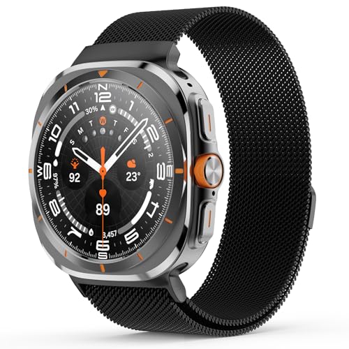 ABOVEACC Ersatzarmband Kompatibel mit Samsung Galaxy Watch Ultra Armband 47mm, Magnetisch Einstellbar Edelstahl Metall Armbänder für Damen Herren, Schwarz ABOVEACC Ersatzarmband Kompatibel mit Samsung Galaxy Watch Ultra Armband 47mm, Magnetisch Einstellbar Edelstahl Metall Armbänder für Damen Herren, Schwarz von ABOVEACC