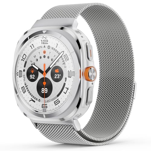 ABOVEACC Ersatzarmband Kompatibel mit Samsung Galaxy Watch Ultra Armband 47mm, Magnetisch Einstellbar Edelstahl Metall Armbänder für Damen Herren, Silber ABOVEACC Ersatzarmband Kompatibel mit Samsung Galaxy Watch Ultra Armband 47mm, Magnetisch Einstellbar Edelstahl Metall Armbänder für Damen Herren, Silber von ABOVEACC