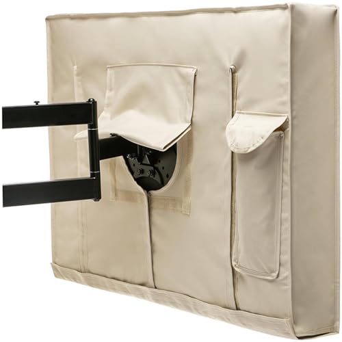 22-65 Zoll Wetterschutz Outdoor-TV-Abdeckung Beige Wetterbeständig mit Fernbedienungsspeicherung 22-65 Zoll Wetterschutz Outdoor-TV-Abdeckung Beige Wetterbeständig mit Fernbedienungsspeicherung von ABOWKAY