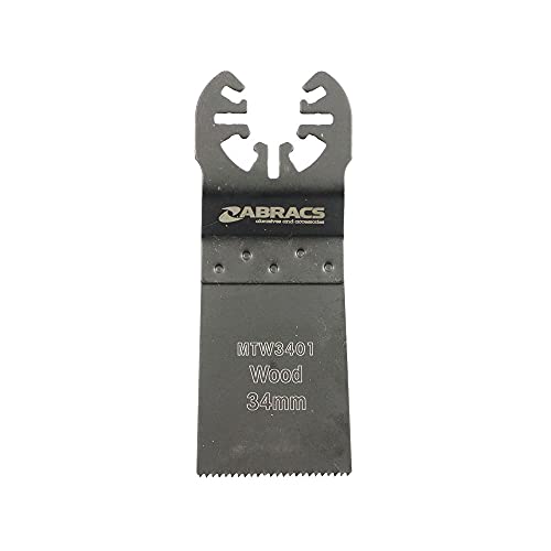Abracs MTW3401 CrV Multi Tool Sägeblatt gefräste Zähne 34.1mmx0.6mmX18T - Packung enthält 1 Stück Abracs MTW3401 CrV Multi Tool Sägeblatt gefräste Zähne 34.1mmx0.6mmX18T - Packung enthält 1 Stück von ABRACS