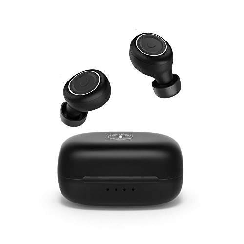 ABRAMTEK Bluetooth Kopfhörer in Ear, E8 Kleinste Echte Kabellose Ohrhörer Mini Bluetooth 5.0 Kopfhörer, Winzige USB-C Ladehülle, IPX7 Wasserdicht, Stereo-Ohrhörer für kleine Ohren (Schwarz) von ABRAMTEK