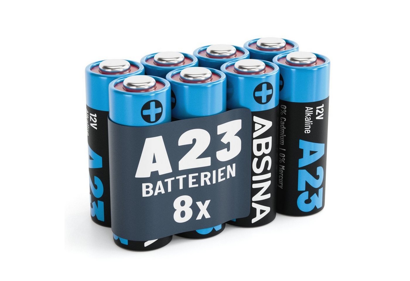 ABSINA 4x Batterie A23 für Garagentoröffner, 23A 12V Batterie Alkaline Batterie, (1 St) von ABSINA