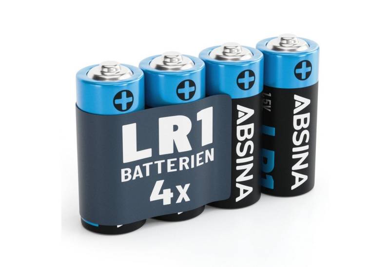 ABSINA 4x Batterie LR1 N Lady für Garagentoröffner, Taschenrechner, 5V Batterie, (1 St) von ABSINA
