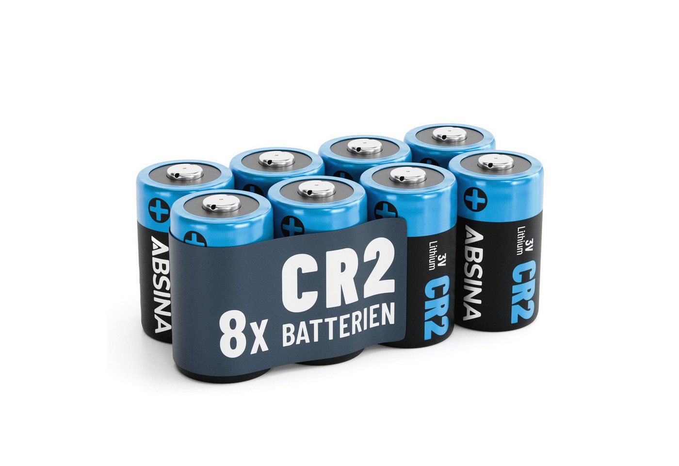ABSINA 4x CR2 3V Lithium Batterie für Kamera, Fotoapparat, auslaufsicher Batterie, (1 St) von ABSINA
