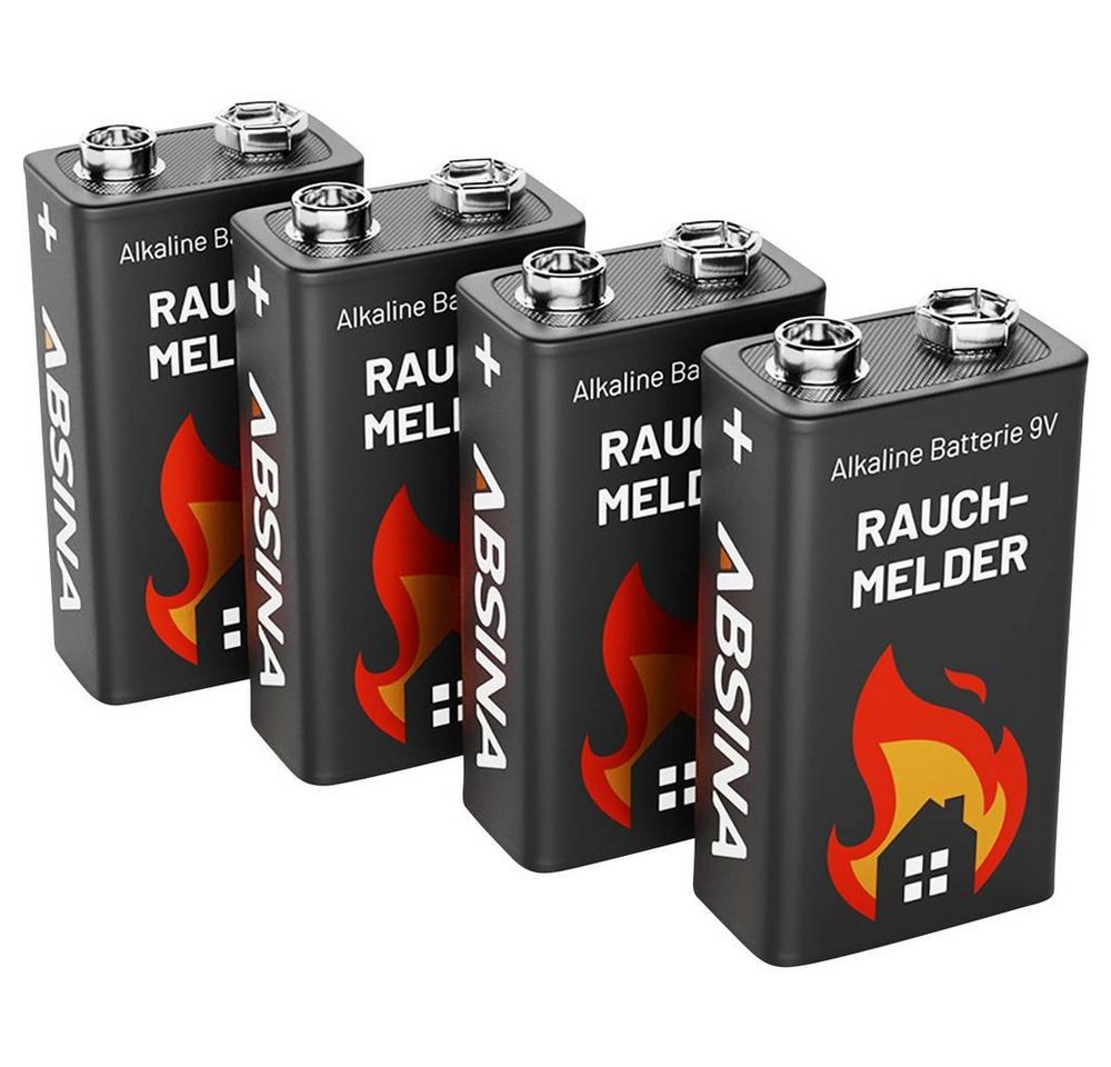 ABSINA 9V Alkaline Rauchmelder-Batterien Batterie ABSINA 9V Alkaline Rauchmelder-Batterien Batterie von ABSINA