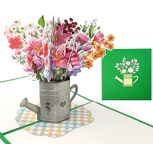 ABSOFINE Pop-Up Karte Blumen, gänseblümchen Lilie geburtstagskarte frau gute besserung karte fur Geschenk zum Muttertag frau Freundin Mama von ABSOFINE