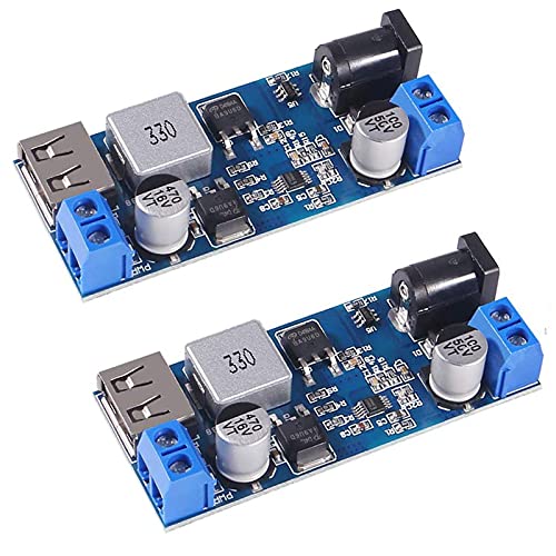 Buck Konverter-Modul 12 V auf 5 V 5 A USB-Spannungsregler DC 9 V-36 V Step-Down zu USB 5 V Transformator Dual Output Spannungsregler Board für Telefon schnelles Aufladen (2 Stück) von ABSOK