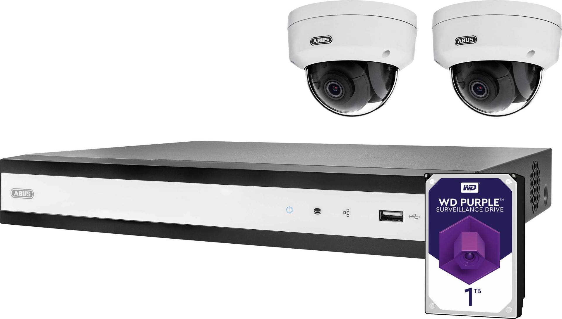 ABUS Komplett-Set mit NVR TVVR36422D und 2 PoE Mini-Dome-Kameras ABUS Komplett-Set mit NVR TVVR36422D und 2 PoE Mini-Dome-Kameras von ABUS Security Center