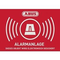 ABUS Warnaufkleber Alarm mit Logo 74 x 52,5 mm (1 Stck) (Art.-Nr. AU1423) (AU1423) von ABUS