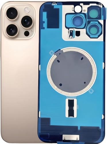 ABUSVEX Original 16 Pro Max Back Glass Cover Battery Door Replacement & Waterproof Tape, Pre-Installed Camera Frame for iPhone 16 Pro Max All Carriers Repair Tool (Desert Titanium) von ABUSVEX
