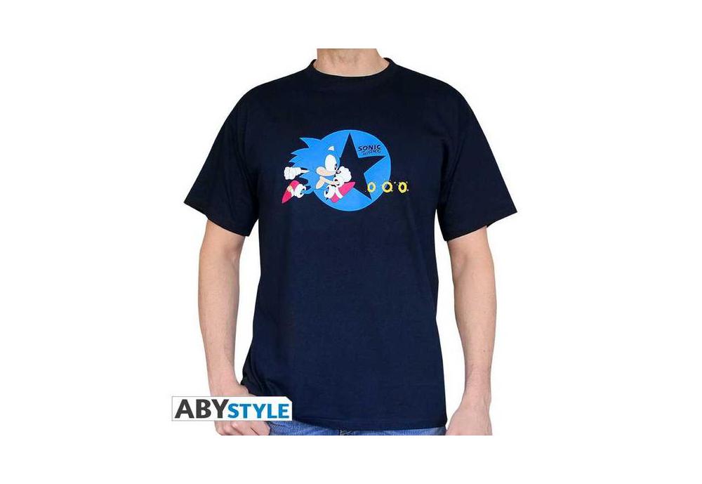 AbyStyle Sonic The Hedgehog Sonic Laufend T-Shirt Navy (M) von ABYstyle