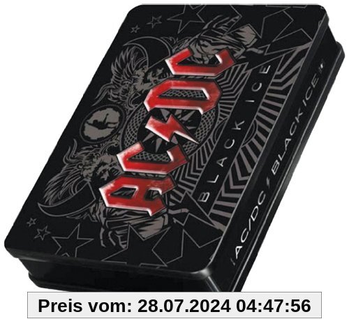 AC/DC - Black Ice - Steelbox inkl. CD/DVD, Flagge, Sticker-Set und Original Gibson Gitarren-Plektrum von AC/DC