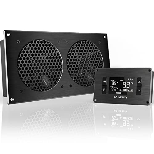 AC Infinity AIRPLATE T7, leises Kühllüftersystem 12" (30 cm) mit Thermostatsteuerung, für Heimkino-AV-Schränke von AC Infinity