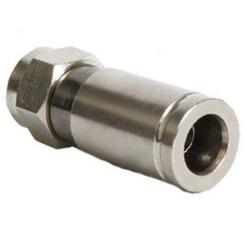 AC-Sat-Corner F-Kompressionstecker für Kabel 4.6mm - 5mm Vollmetall F-Stecker HQ Qualität 100x Stück von AC-Sat-Corner