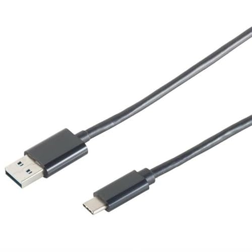 AC-Sat-Corner Handy Ladekabel für Samsung/Huawei/Google Handy USB-A zu USB-C Datenkabel Schnellladekabel Schwarz 1 Meter für Huawei P30 von AC-Sat-Corner