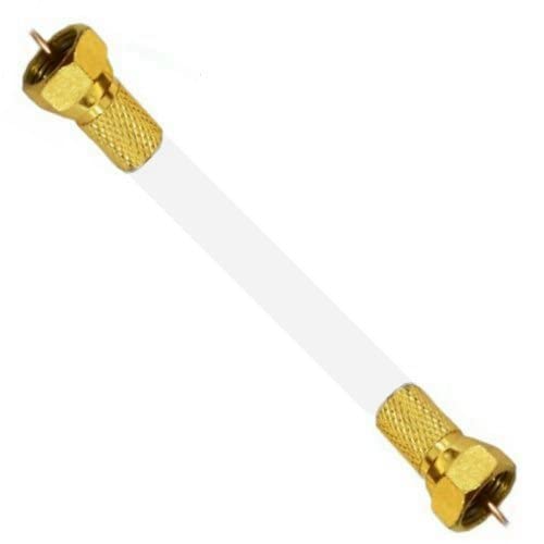 AC-Sat-Corner Loop Kabel Sat Durchschnleifkabel F-Stecker Gold Weiß 135dB HD 4K HQ 7mm 60cm von AC-Sat-Corner