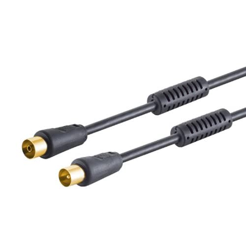 AC-Sat-Corner TV Antennenkabel Koax Stecker Koax Kupplung 10m Gold 135 dB Mantelstromfilter Schwarz 4K 8K AC-Sat-Corner TV Antennenkabel Koax Stecker Koax Kupplung 10m Gold 135 dB Mantelstromfilter Schwarz 4K 8K von AC-Sat-Corner
