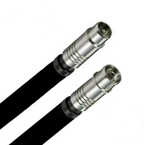 AC-Sat-Corner TV Antennenkabel Koaxkabel RG6 Koax Stecker Koax Kupplung 135dB HD 4K 8k HQ 7mm Schwarz 3m von AC-Sat-Corner