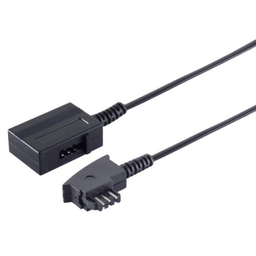 AC-Sat-Corner Verlängerungskabel TAE-F Stecker auf TAE-F Kupplung Schwarz für FRITZ!Box 7530 AX 6 Meter von AC-Sat-Corner