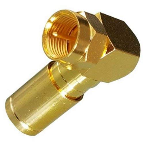 AC-Sat-Corner Winkel F-Kompressionsstecker 8mm - 8.2mm Vollmetall Gold HQ 90° F-Stecker 8X Stück von AC-Sat-Corner