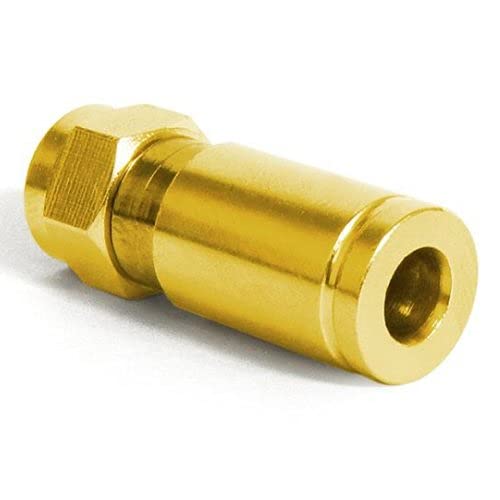 F-Kompressionstecker F-Stecker Gold Gerade Winkel Schnellstecker F Stecker Kompressionstecker Winkelstecker Goldstecker Koaxstecker 4mm 5mm 6mm 7mm 8mm (10x Stück, Gold 4.6mm - 5mm gerade) von AC-Sat-Corner