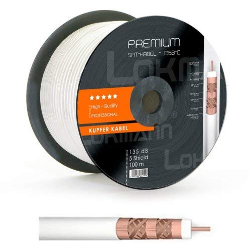 Lokmann Premium 135dB Stahl Kupfer 8mm SAT Koaxial Antennenkabel 5-Fach 4K 8K UHD 86 Meter Lokmann Premium 135dB Stahl Kupfer 8mm SAT Koaxial Antennenkabel 5-Fach 4K 8K UHD 86 Meter von AC-Sat-Corner