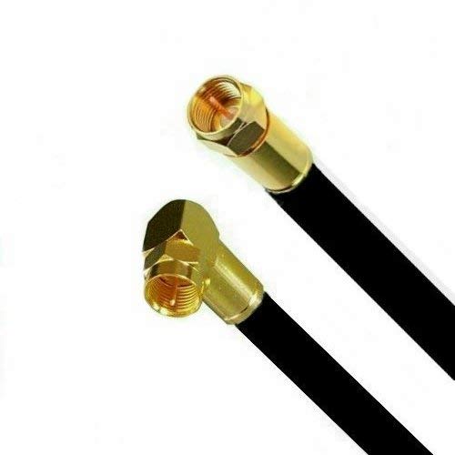 Sat Kabel Fritz!Box Cable Vodafone Kabel Kabelanschluss Anschlusskabel Satkabel Koaxkabel TV Kabel Satanschlusskabel Fernsehkabel Full HD 4K 8K UHD 7mm 135dB (14 Meter, Gold Gerade-Winkel Schwarz) von AC-Sat-Corner