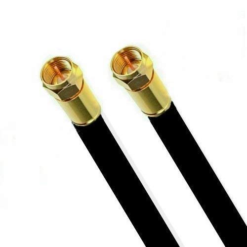 Sat Kabel Fritz!Box Cable Vodafone Kabel Kabelanschluss Anschlusskabel Satkabel Koaxkabel TV Kabel Satanschlusskabel Fernsehkabel Full HD 4K 8K UHD 7mm 135dB (25 Meter, Gold Gerade-Gerade Schwarz) von AC-Sat-Corner