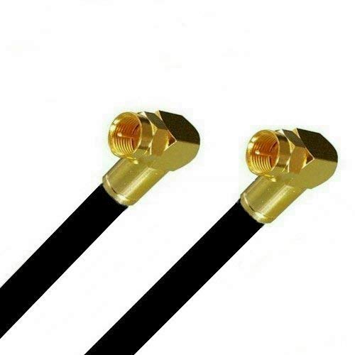 Sat Kabel Fritz!Box Cable Vodafone Kabel Kabelanschluss Anschlusskabel Satkabel Koaxkabel TV Kabel Satanschlusskabel Fernsehkabel Full HD 4K 8K UHD 7mm 135dB (8 Meter, Gold Winkel-Winkel Schwarz) von AC-Sat-Corner