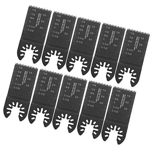 Acagala 10pcs Oszillierende Multi -Werkzeug 35 -mm Sägen Klingen Hoher Kohlenstoffstahlsägenblade (Grobe Zähne) von ACAGALA