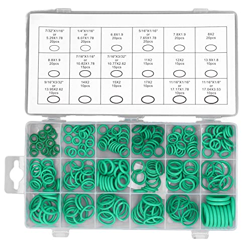 Acagala 270pcs Grünes Ringkit Gummi -Wea -Widerstand O Ringe Versiegelung Sortiment Set für Automobile Acagala 270pcs Grünes Ringkit Gummi -Wea -Widerstand O Ringe Versiegelung Sortiment Set für Automobile von ACAGALA