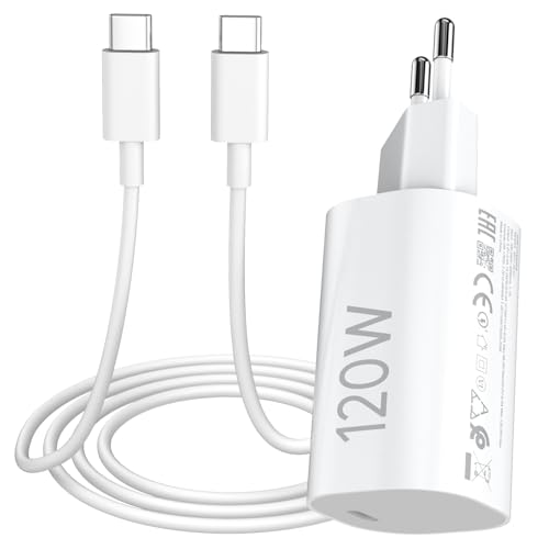 120W Turbo Ladegerät Netzteil Turbo und USB C LadeKabel für Xiaomi 15 14 Ultra 14T 13T POCO F6 X7 F7 Pro,USB C Ladestecker Schnellladekabel USB Power Adapter Ladestecker für Redmi Note 14 13 12 11 Pro von ACAGET