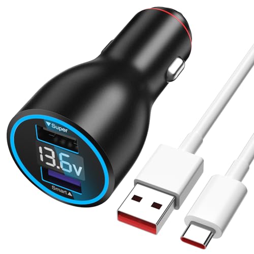120W USB Autoladegerät mit USB C Kabel 1M für Redmi 14C Note 14 13 12 11 Pro,Zigarettenanzünder USB Ladegerät für Turbo Charge für Xiaomi 14T 13 Ultra 13T 12T 11 Pro,Mi 11 Ultra 11i,Poco X7 X6 M6 Pro von ACAGET