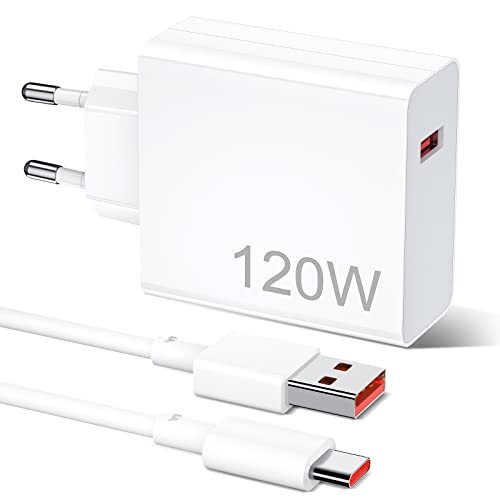 120W USB Ladegerät mit 6A USB C Kabel 1M für Mi Turbo Charge Schnelles Ladegerät für Xiaomi 15 14 13 Ultra 14T 13T 12T 11T,für Xiaomi Redmi Note 14 13 12 11S 10 Pro 14C,Poco F7 Ultra X7 F6 M6 X6 Pro von ACAGET