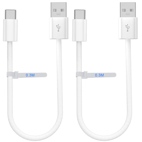 2 Stück USB C Kabel Carplay Kabel für iPhone 16 15 Pro Max,30cm 18W 3A USB auf USB C Kabel & Datenkabel für Android Auto,Ladekabel Typ C Android Auto Kabel für Samsung Galaxy A55 A15 A25 S24 Pixel 9 8 von ACAGET