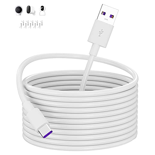 5M Extra langes USB Typ-C Kabel für Mi Camera 2K Magnetic Mount, Stromverlängerungskabel Sicherheitskameras USB Typ-C Kabel für Mi Wireless Outdoor Security Camera 1080p für Xiaomi Smart Camera C400 von ACAGET